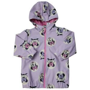 Character Kids Durable Water Resistant Hooded Rain Jacket - Minnie Mouse